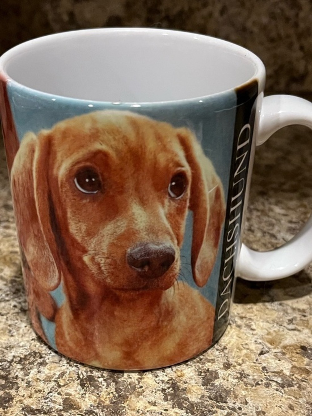 Dachshund Ceramic Mug - Brown Dachshund Design
